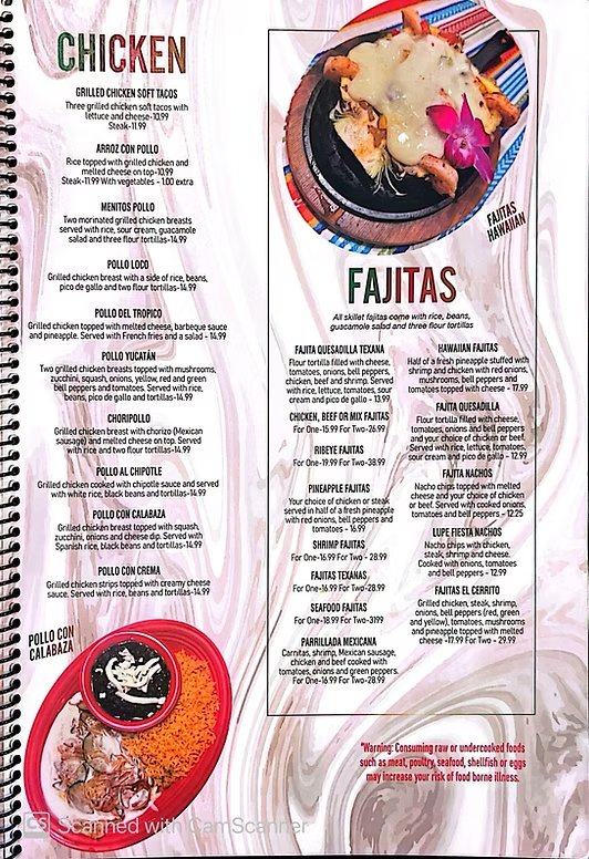 Menu page 6