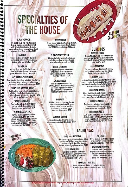 Menu page 8